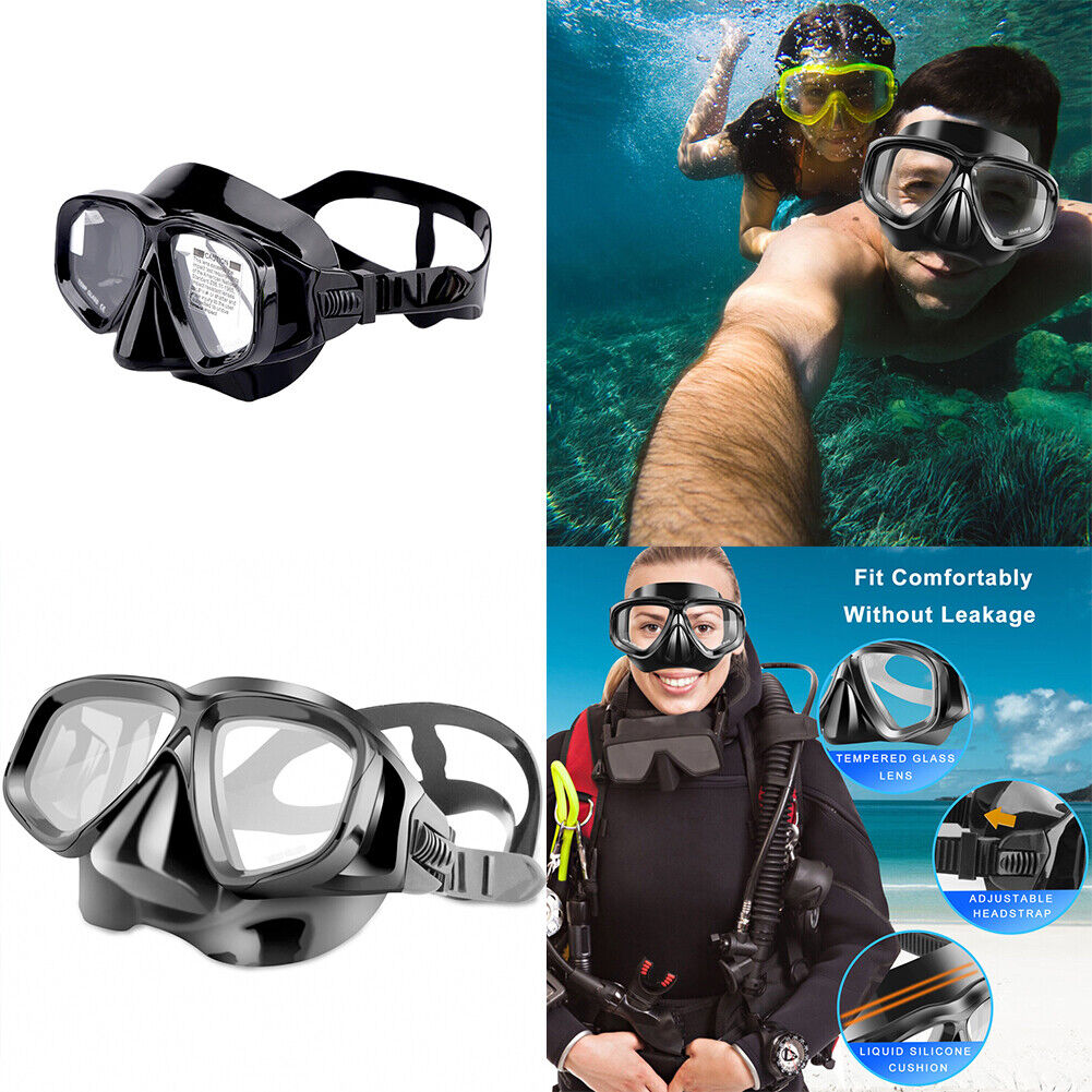 US 1~2 Pack Anti-Fog Scuba Diving Goggles Adult Swimming Mask Snorkel Nose Cover