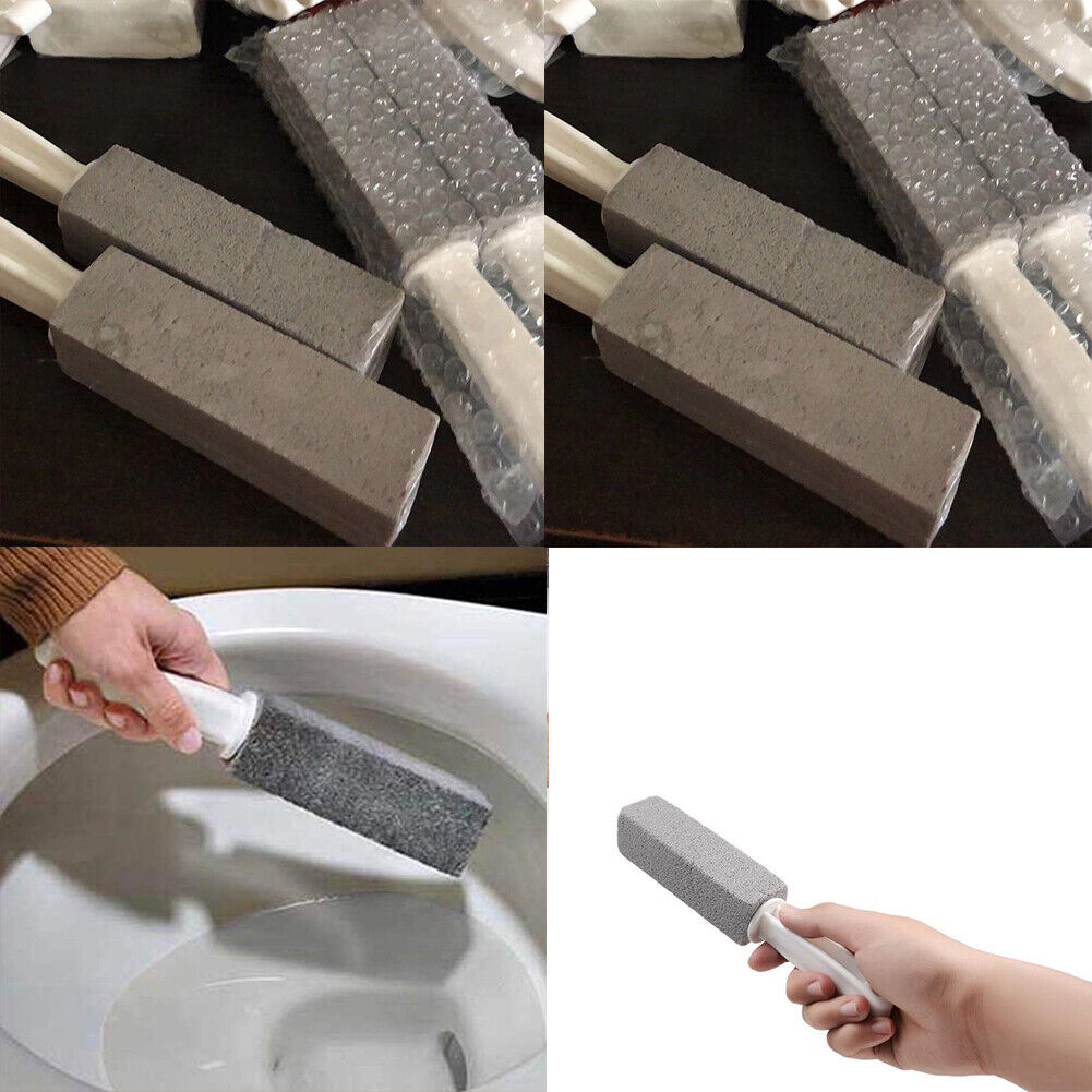 US 2-4 Pcs Pumice Stone Toilet Cleaner Heavy Duty Ergonomic Bowl Stain Remover