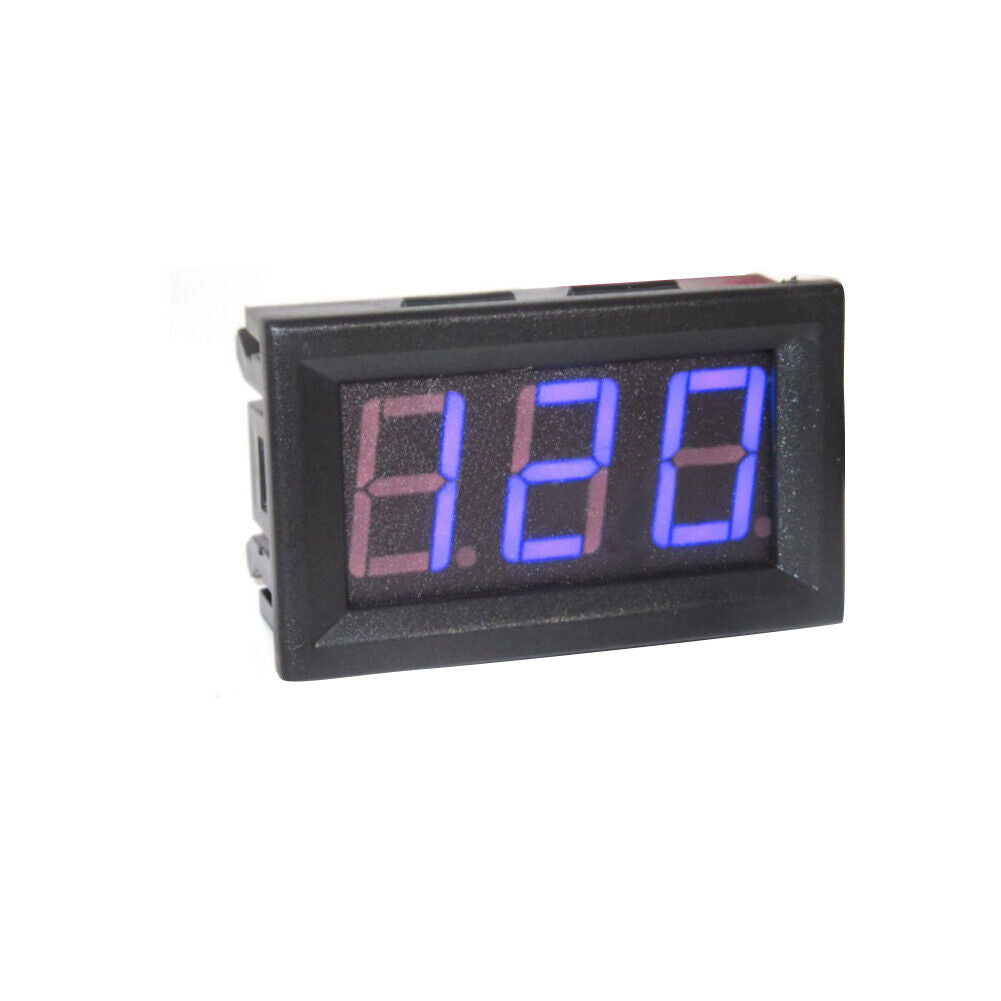 US 1-2 Pack DC 5-120V 2-Wire Voltmeter 3-Digit LED Display Panel Voltage Tester