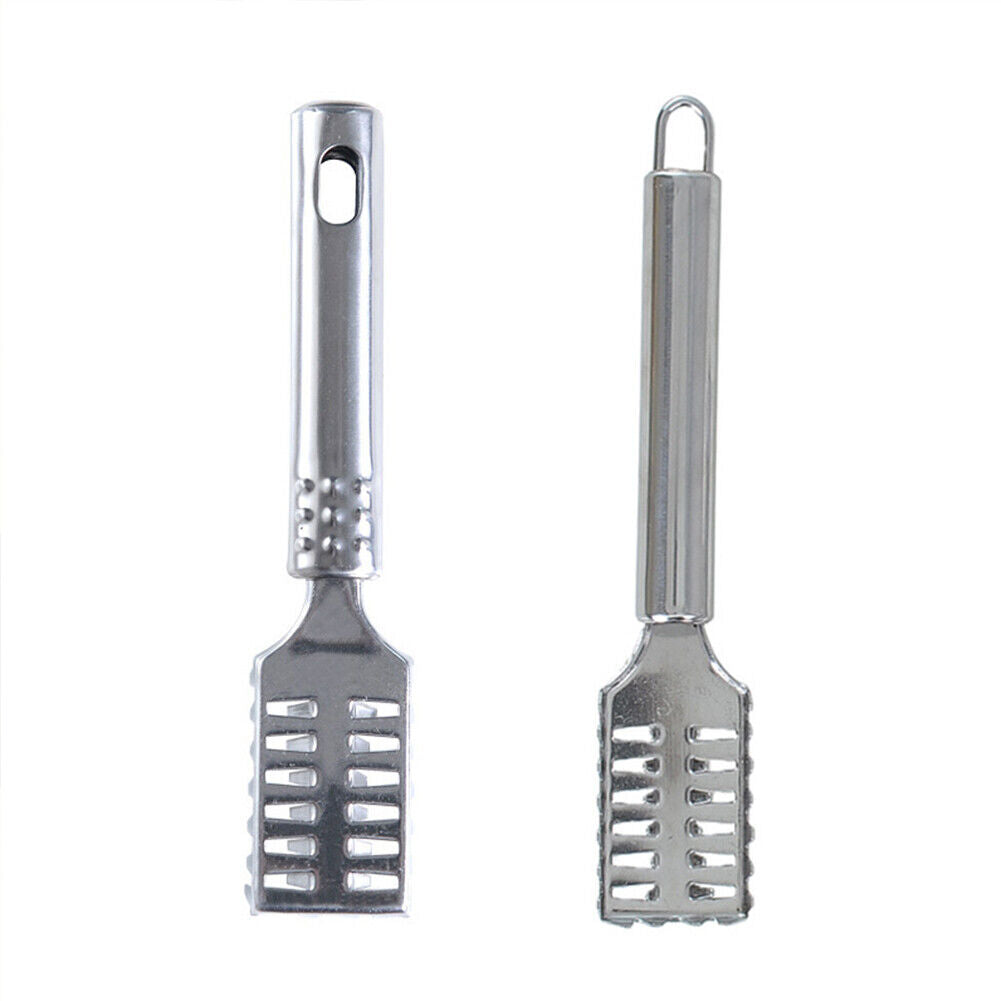 US 1-2 Pack Fish Scaler Brush Scraper Remover Stainless Steel Sawtooth Handle