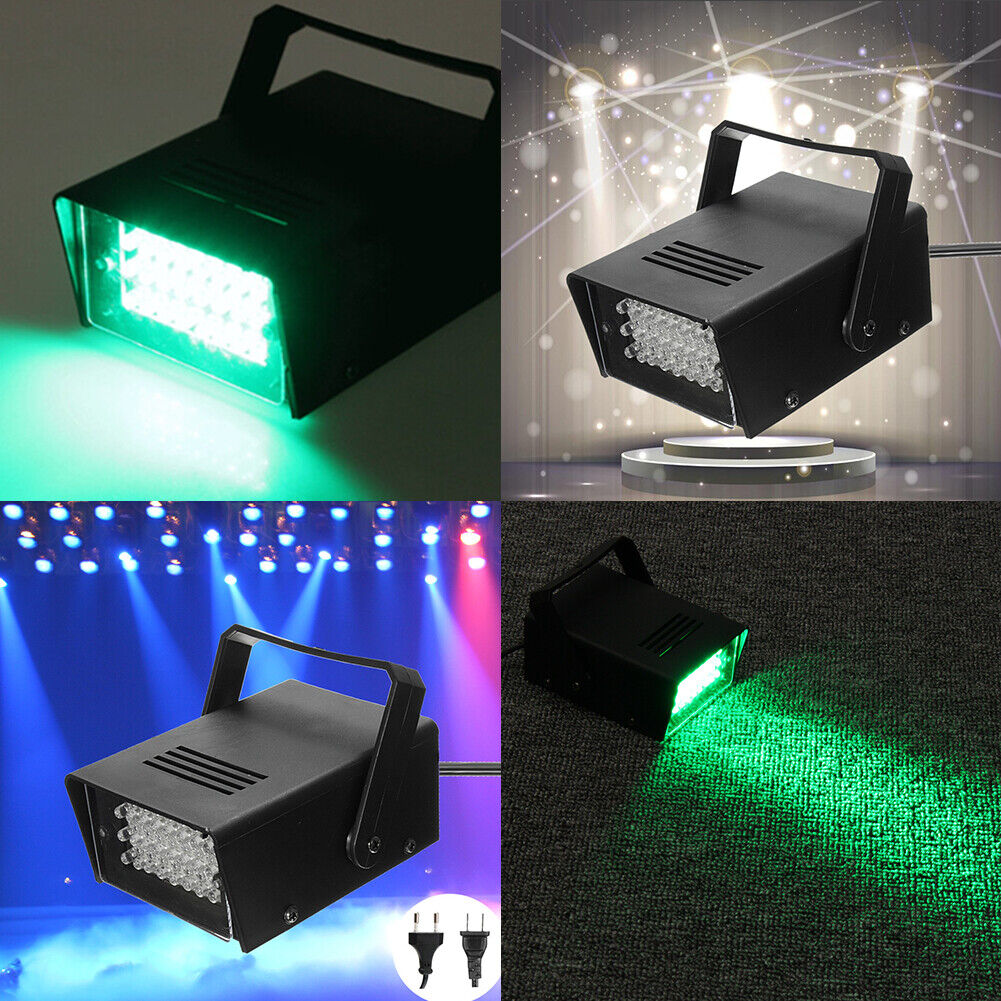 US 1-2 Pack Led Strobe Lights Party Super Bright LED Stage Effect High Flashing