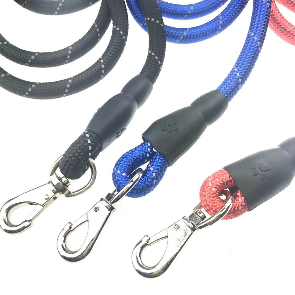 US 2-4 Pcs Heavy Duty Dog Leash Reflective Nylon Comfortable Soft Padded Handle