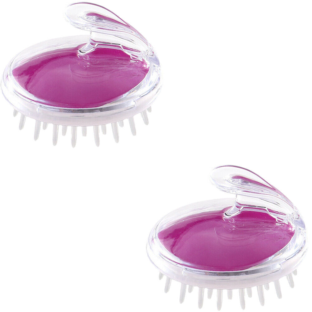 US 2-4 Pcs Silicone Scalp Massager Shampoo Brush Head Comb Bristle Hair Scrubber