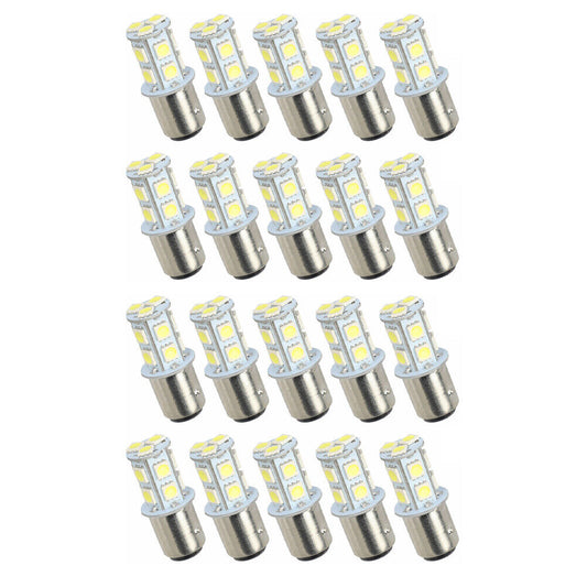 US 20-40Pc Car Truck Tail Brake Stop Light Bulb 12V 6500K LED 1157 Bay15d 13-SMD