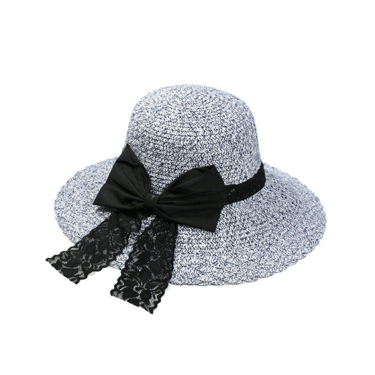 Magik Straw Hat Vintage Ladies Derby Summer Beach Large Brim Sun Caps UPF 50+
