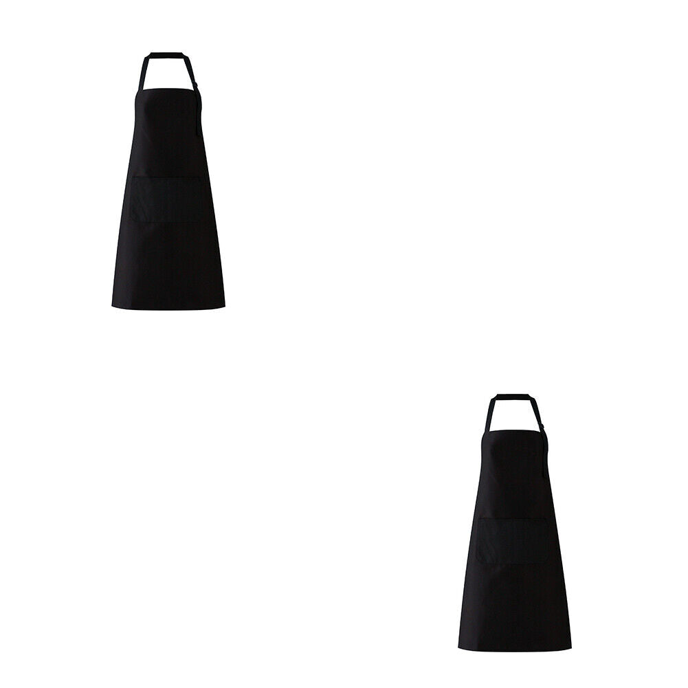 US 2-4 Pc Waterproof Rubber Vinyl Apron with 2 Pockets Dishwashing For Kitchen
