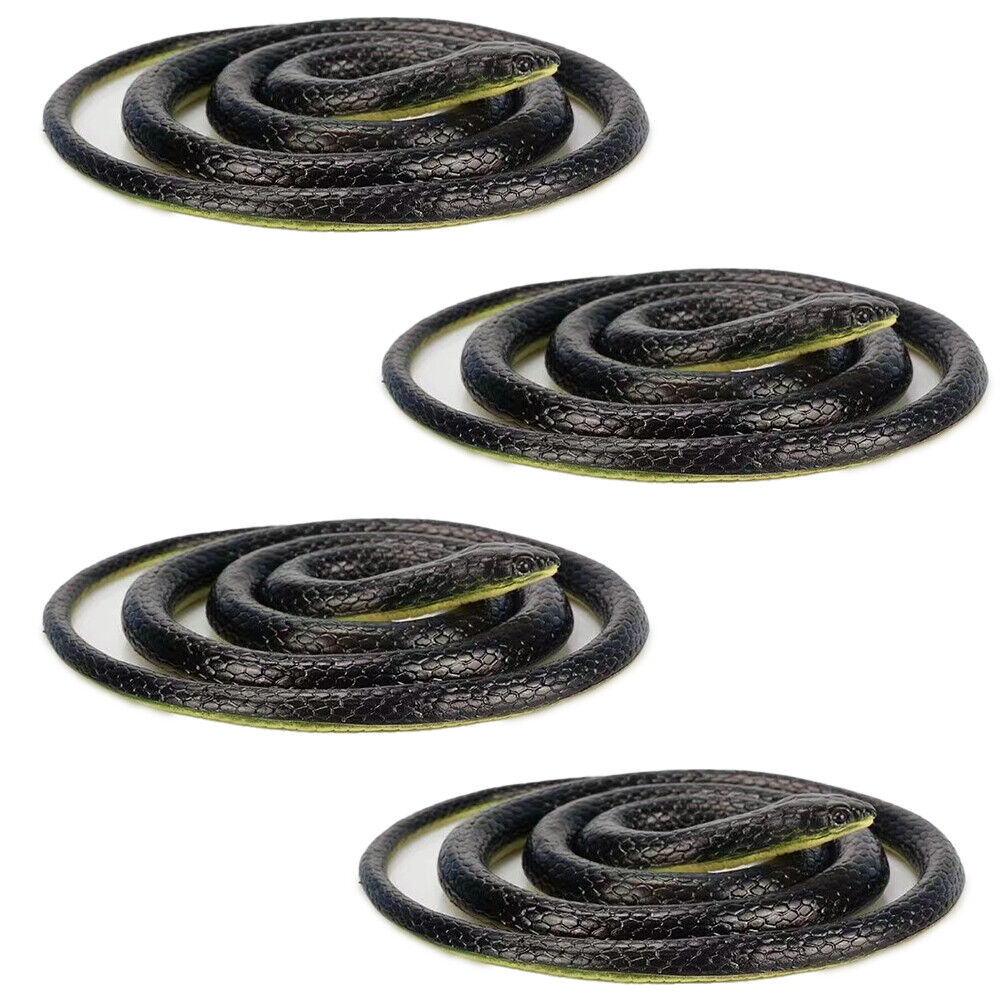 US 2-4 Pcs Fake Realistic Snake Lifelike Real Scary Rubber Toy Prank Party Joke