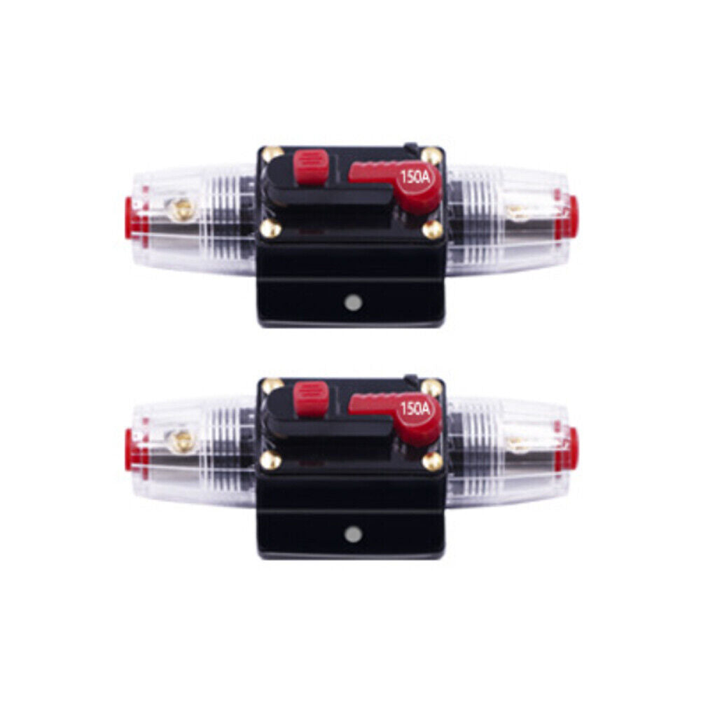 US 2Pc 150AMP 12V Car Stereo Audio Circuit Breaker Fuse Inline Replace Marine