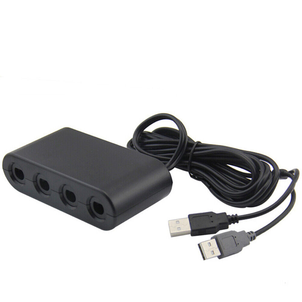 US GameCube Controller Adapter 4 Port For Nintendo Switch Wii U PC USB NEW TURBO