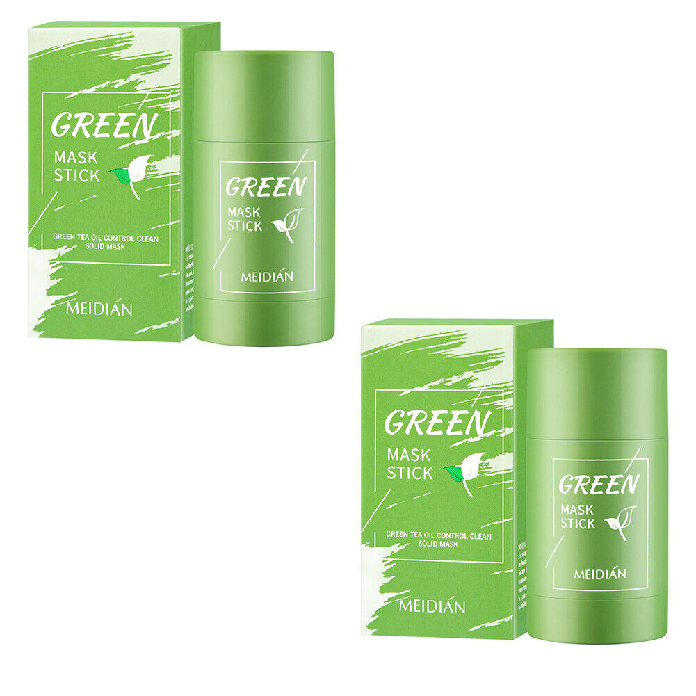 US 1-2Pack Green Tea/Eggplant Stick Mask Blackhead Remover Oil Control Cleansing