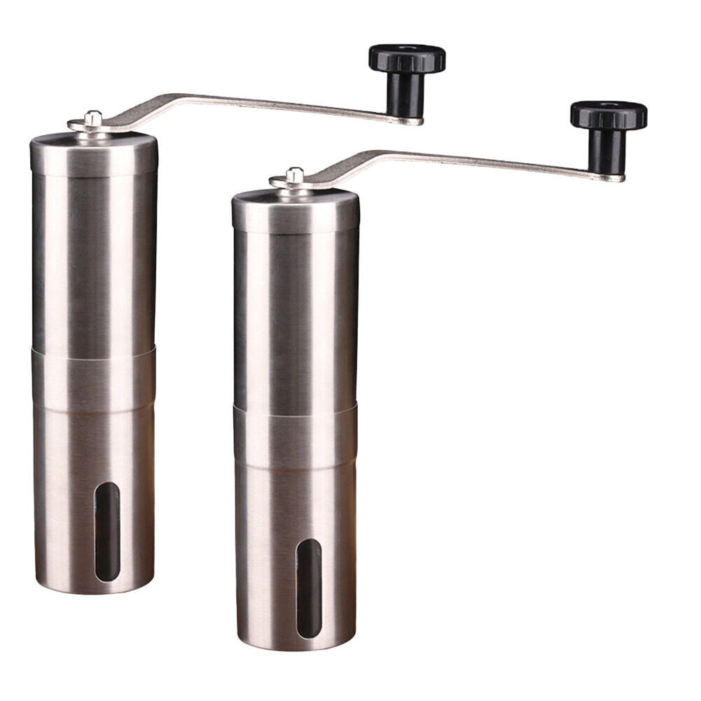US 2Pc Manual Coffee Bean Grinder StainlessSteel Handmade Ceramic Coffee Grinder