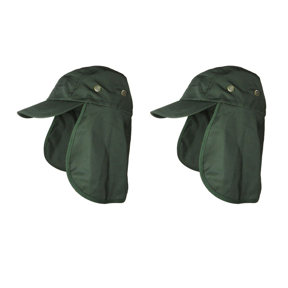 US 1-2 Pc UV Sun Protect Cap Safari Hike Camping Neck Cover Ear Flap Fishing Hat