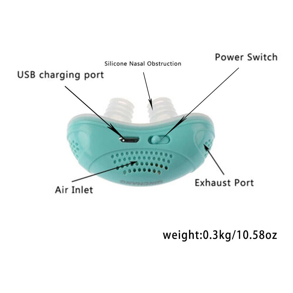 US 2-4 Micro Mini Electric Snore Stopper CPAP Anti Snoring Apnea Stop Sleep Aid