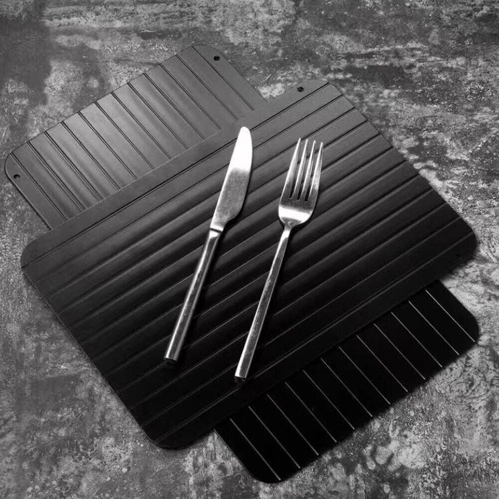 US 1-2 Pc Fast Defrosting Tray Rapid Thawing Board Safe Defrost Meat Frozen Food