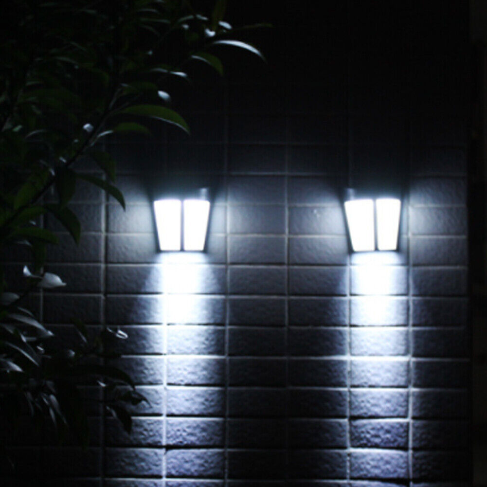 US 4-8 Pack 6LED Solar Street Wall Mount Light Outdoor Garden Path Way Fence