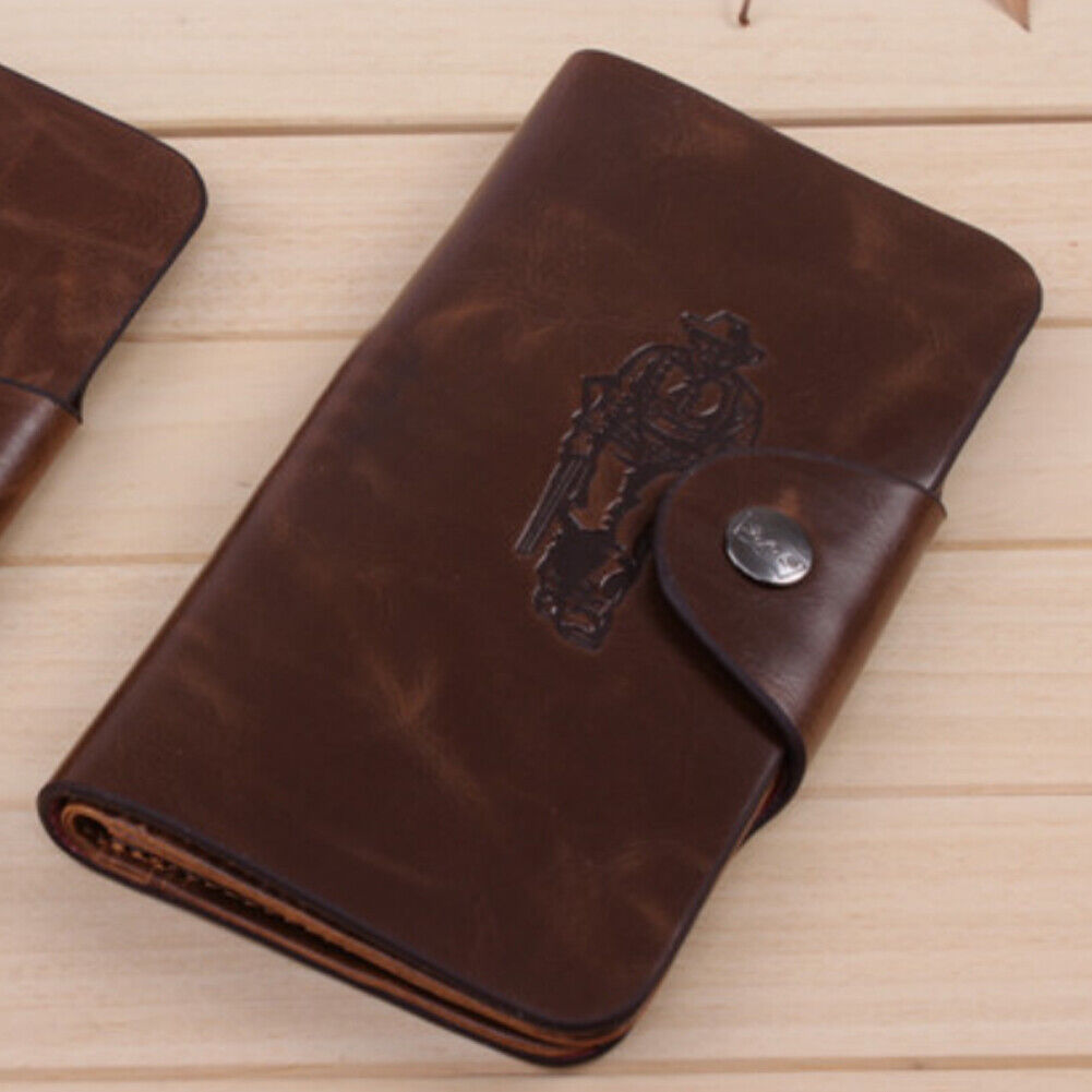 US 1-2 Pack Men Leather Wallet Bifold ID Card Holder Check Clutch Billfold Purse