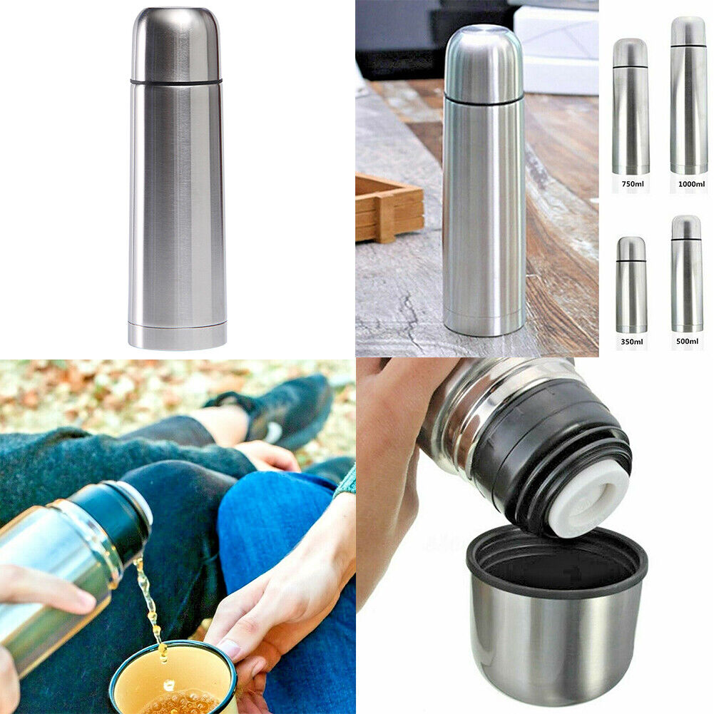 US Stainless Steel Vacuum Sealed Insulated Coffee Bottle Thermos 12/17/26/35 OZ