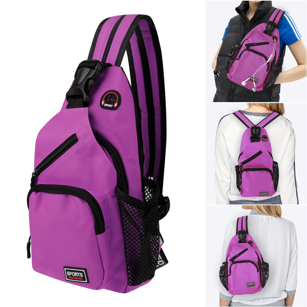 US 1-2 Pack Water-Proof Chest Pack Travel Shoulder Sling Backpack Crossbody Bag