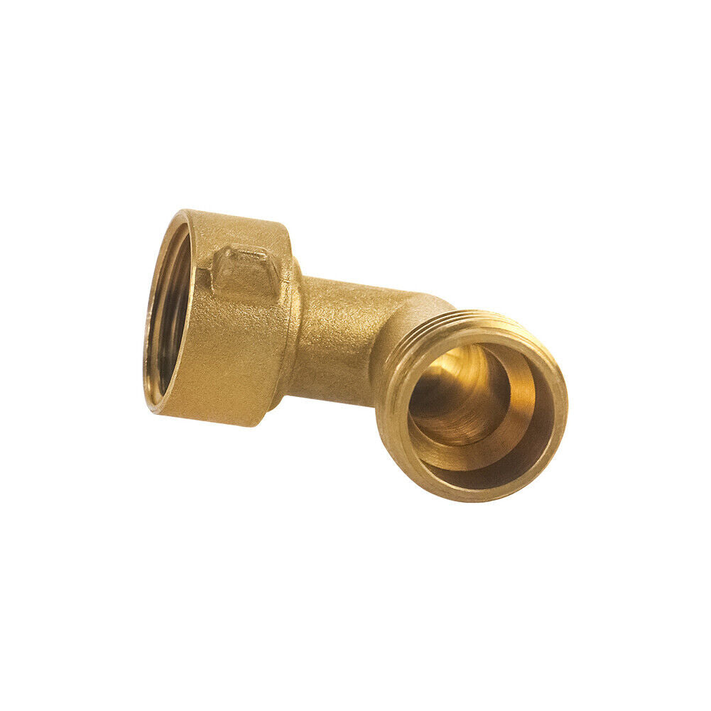 US 2Pc 90 Degree Garden Hose Elbow adapter- Solid Brass Fittings RV