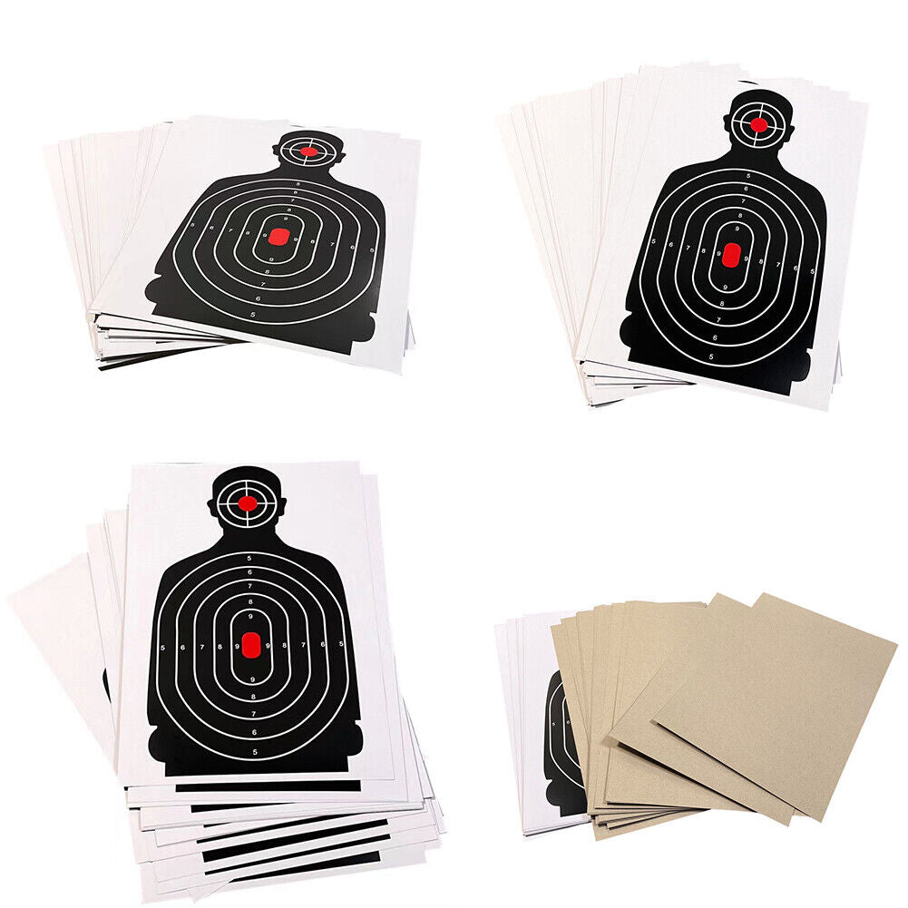 US 50 Pc 12x18'' Shooting Target, Targets for Pistol Shooting Targets for Range