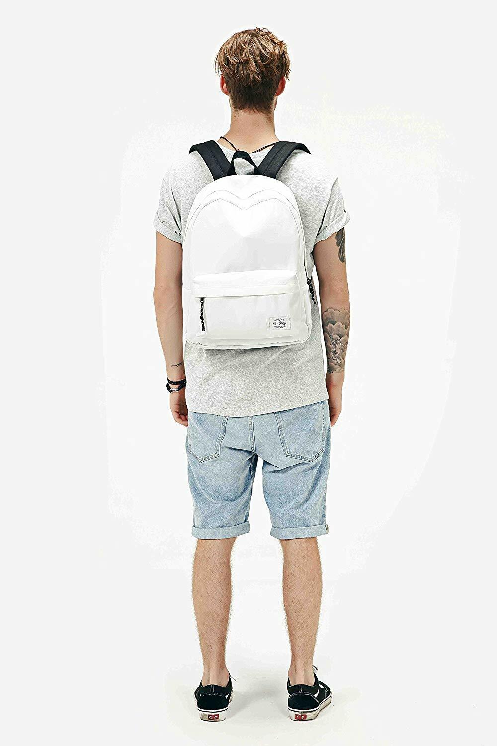 SIMPLAY Classic School Backpack Bookbag, 17"x12.5"x5",Assorted Colors and Prints