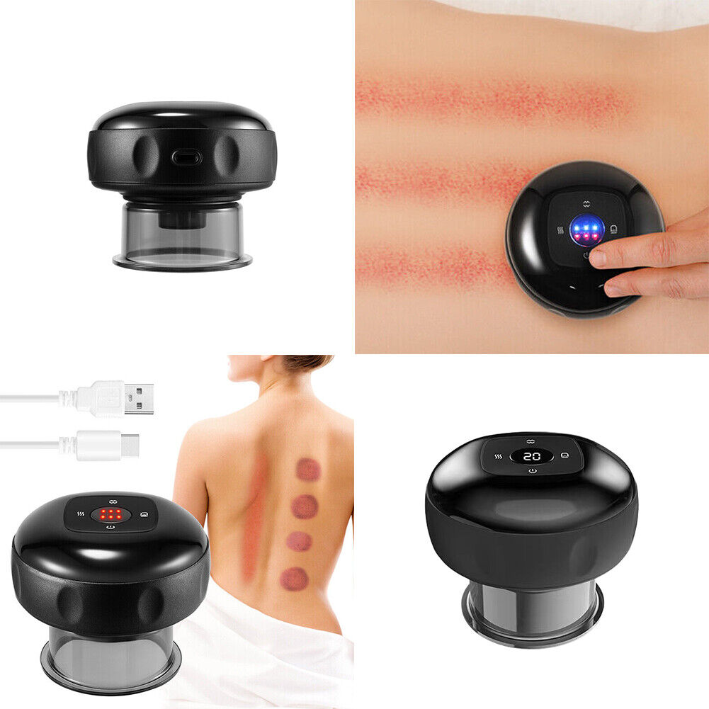 US 1-2 Pc Smart Electric Cupping Massage Suction Vacuum Scraping Therapy Machine