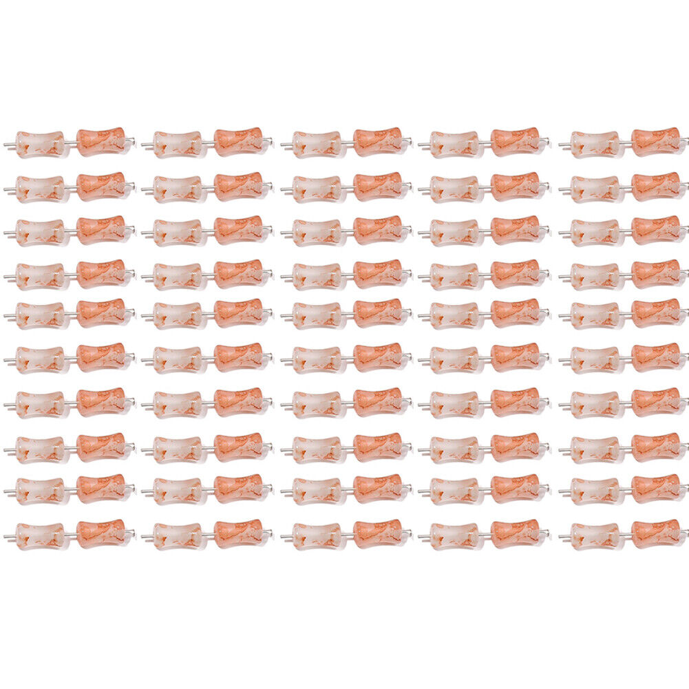US 100-200 Pack Natural Jadeite Column Stone Beads Tube Bamboo Shape Jade Stone