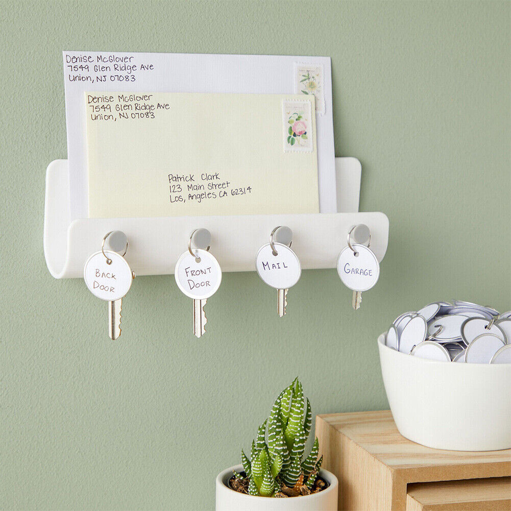 US 100-200 Pack Blank Paper Key Tags with Labels and Metal Rims, 1-Inch, White