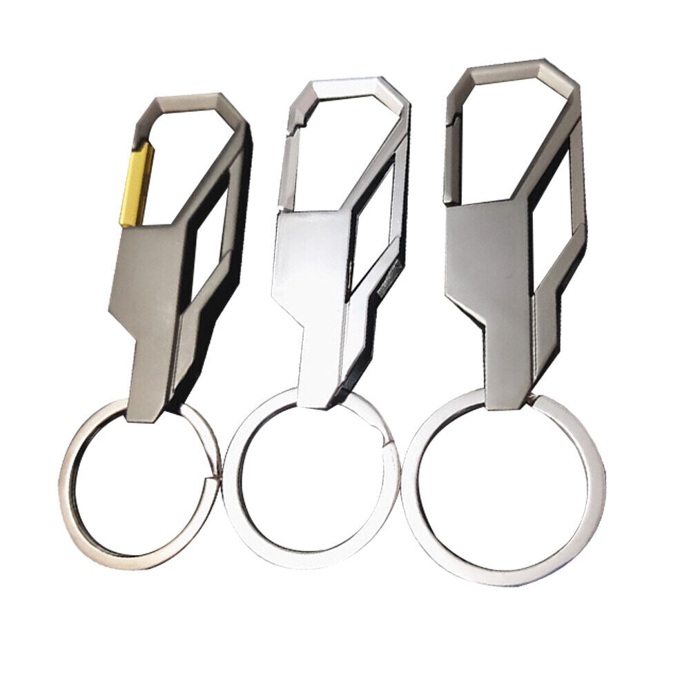 US 3-6 Pcs Metal Car Key Chain Key Ring Business Keychain Creative Alloy Key Fob