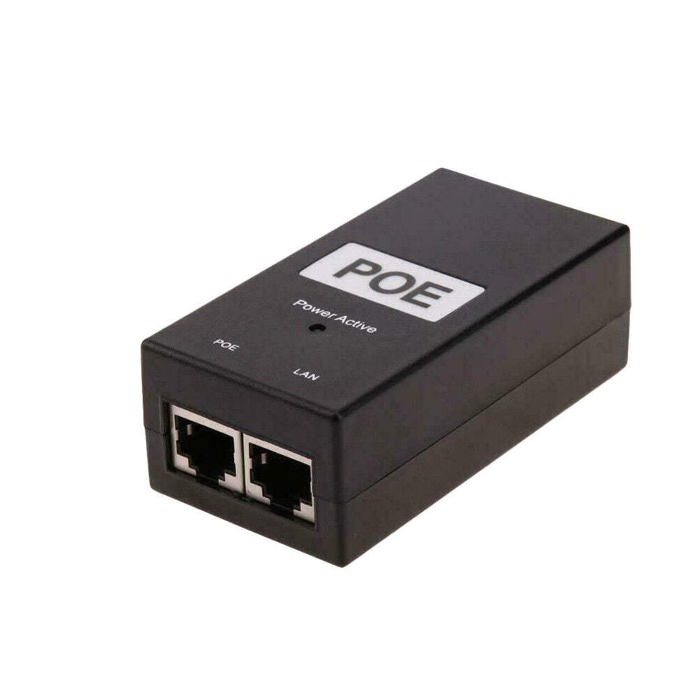 US POE Injector 48V 24W PowerOver Ethernet Adapter IP Phone Camera IEEE 802.3af