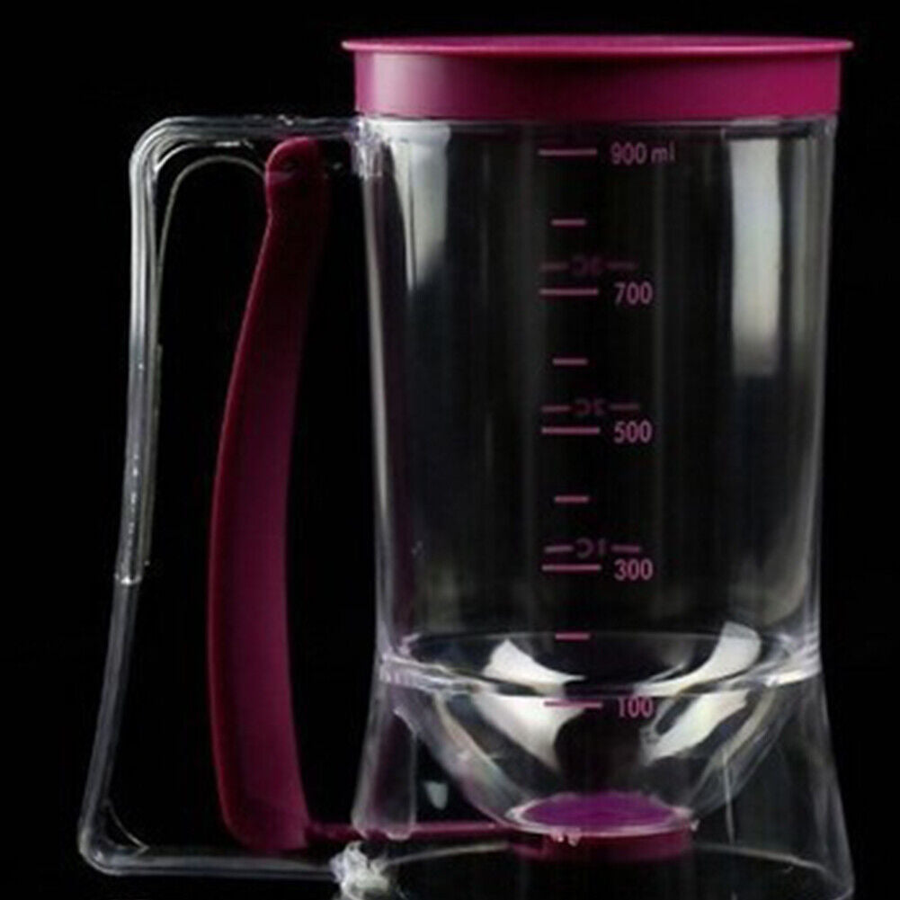 US 1-2Pc Pancake Batter Dispenser Cupcake Measuring Baking Kitchen Mix Tool900ml
