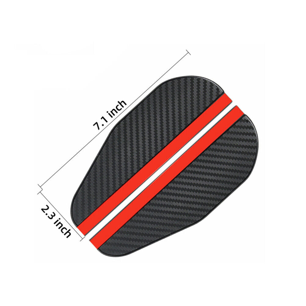 US 2-4 Rear View Side Mirror Rain Sun Visor Smoke Eyebrow Guard Carbon Fiber Car