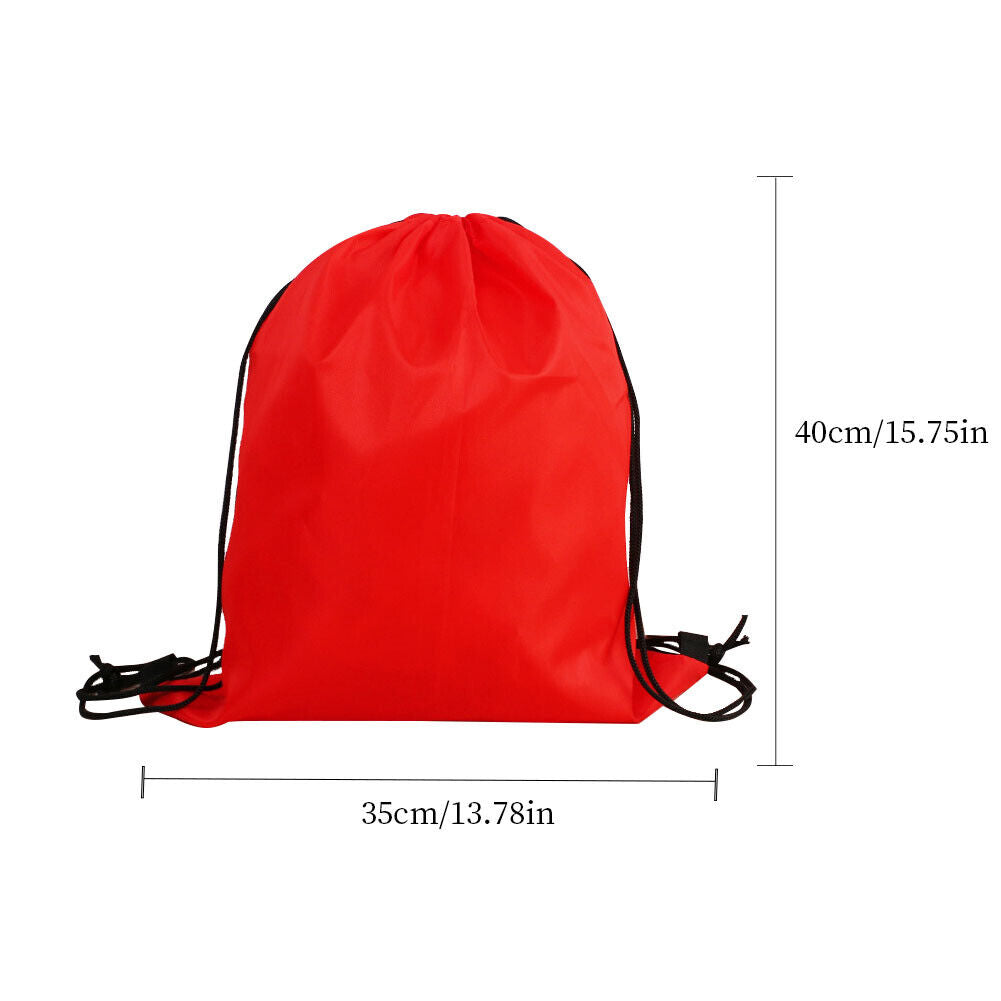 US 3-6 Pack Backpack Oxford Drawstring Storage Bag Outdoor Waterproof Training