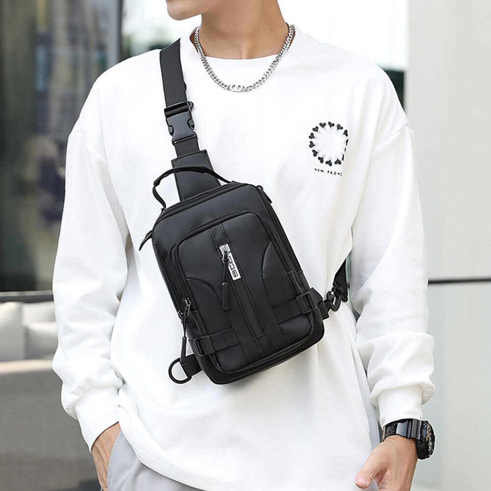 US Waterproof Men Women Sling Bag Chest Fanny Cross Travel Shoulder Backpack