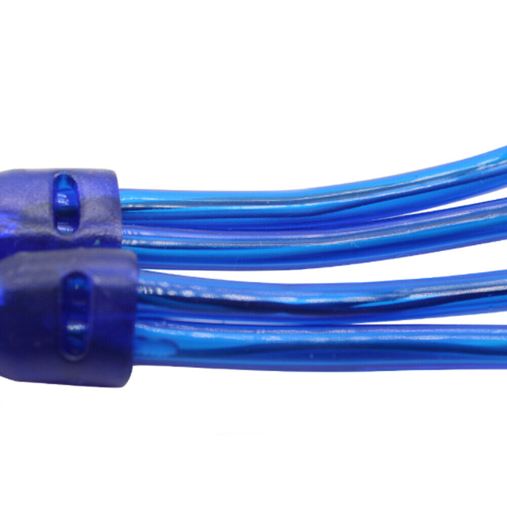 US 2-4 Pack RCA Y Adapter Splitter 1 Female to 2 Male Audio Speaker Stereo Blue