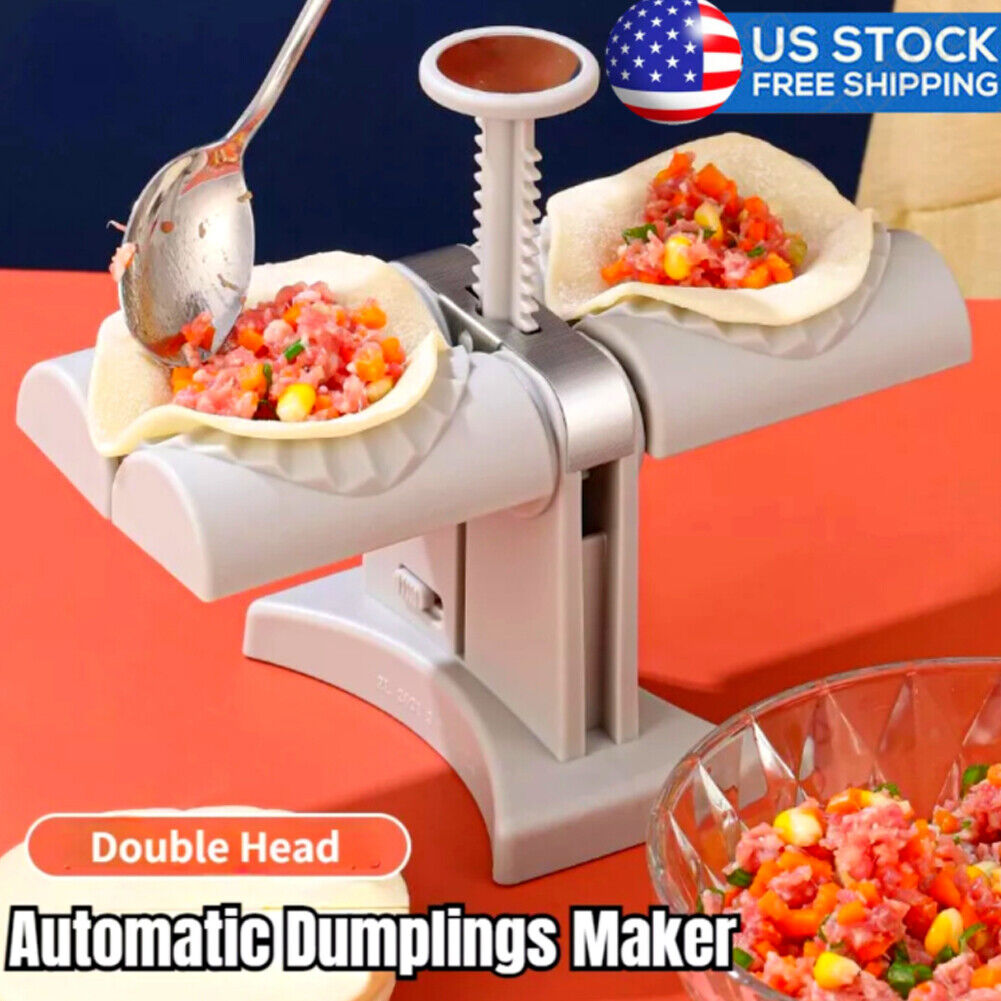 US 1-2 Pc Household Double Head Automatic Dumpling Maker Mould Wrapper Tools