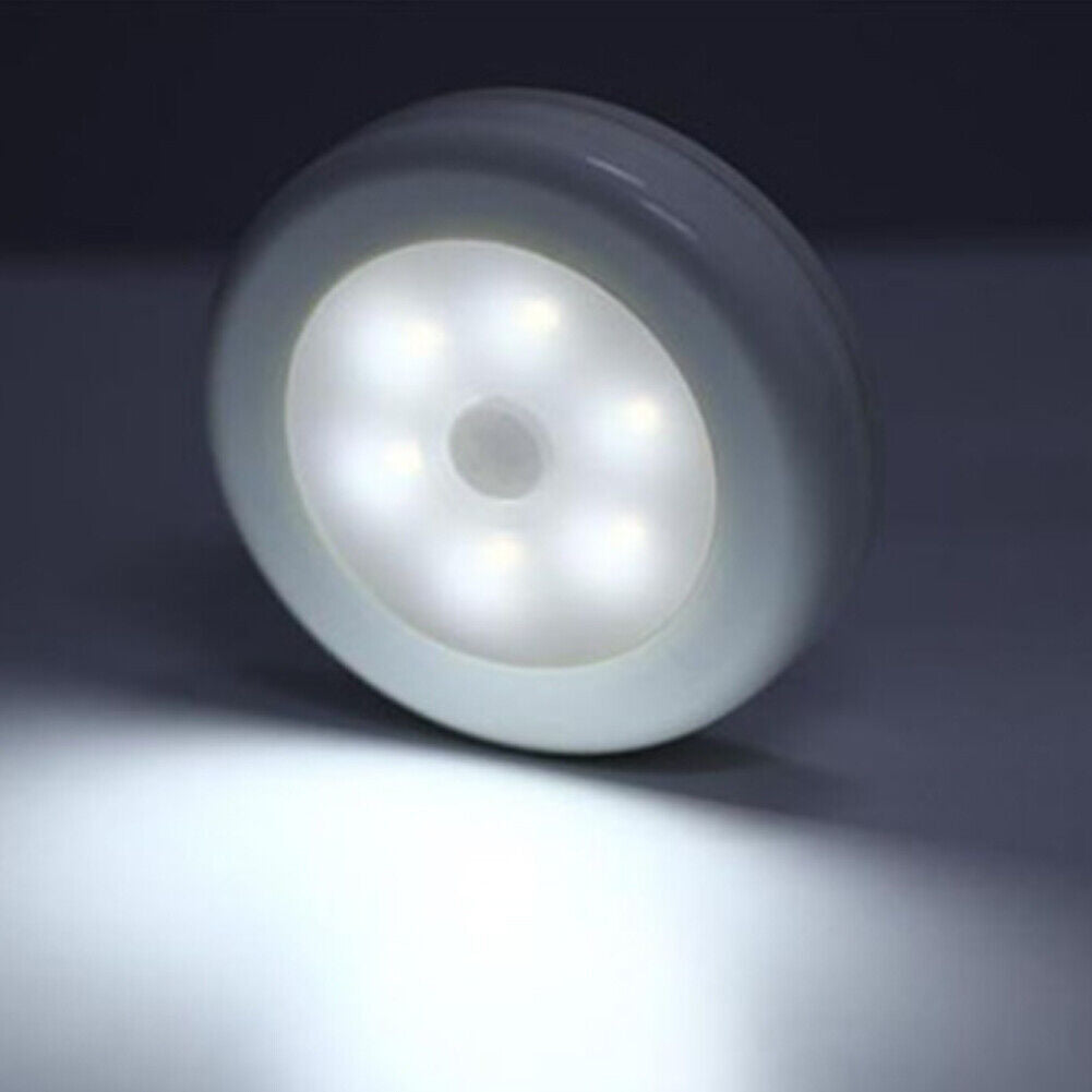 US 4-8 Pcs Motion Sensor Light Closet Battery Powered LED Night Step Indoor Wall