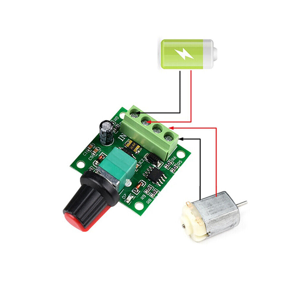 US PWM Low Voltage Dc 1.8V 3V 5V 6V 12V 2A Motor Speed Controller LED Dimmer