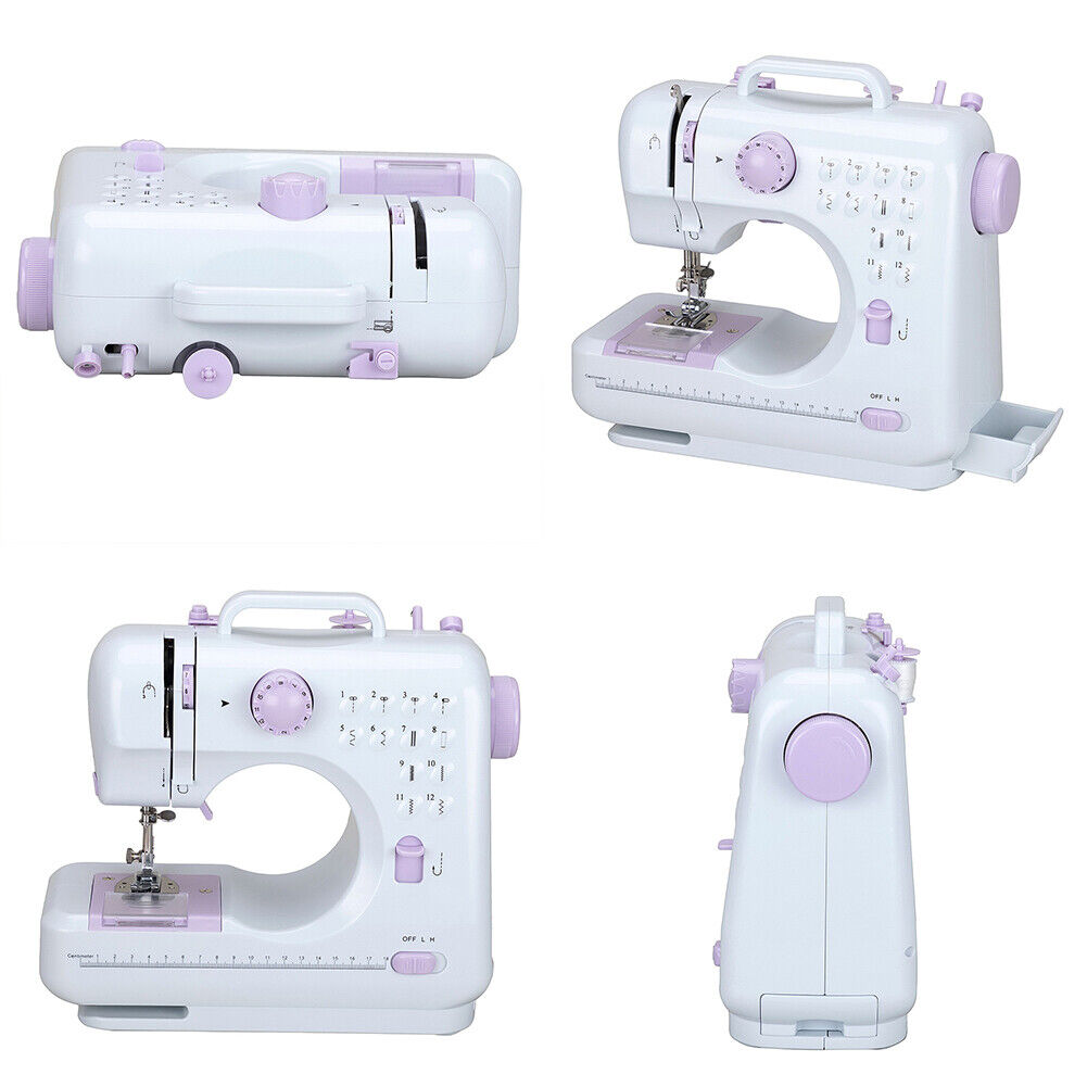 US Portable Sewing Machine Electric Crafting Mending 12 Built-In Stitches