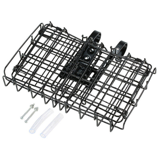 US 1-2 Pack Folding Rear Bike Basket Wire Mesh Fold-Up Detchable Front Rear Bag