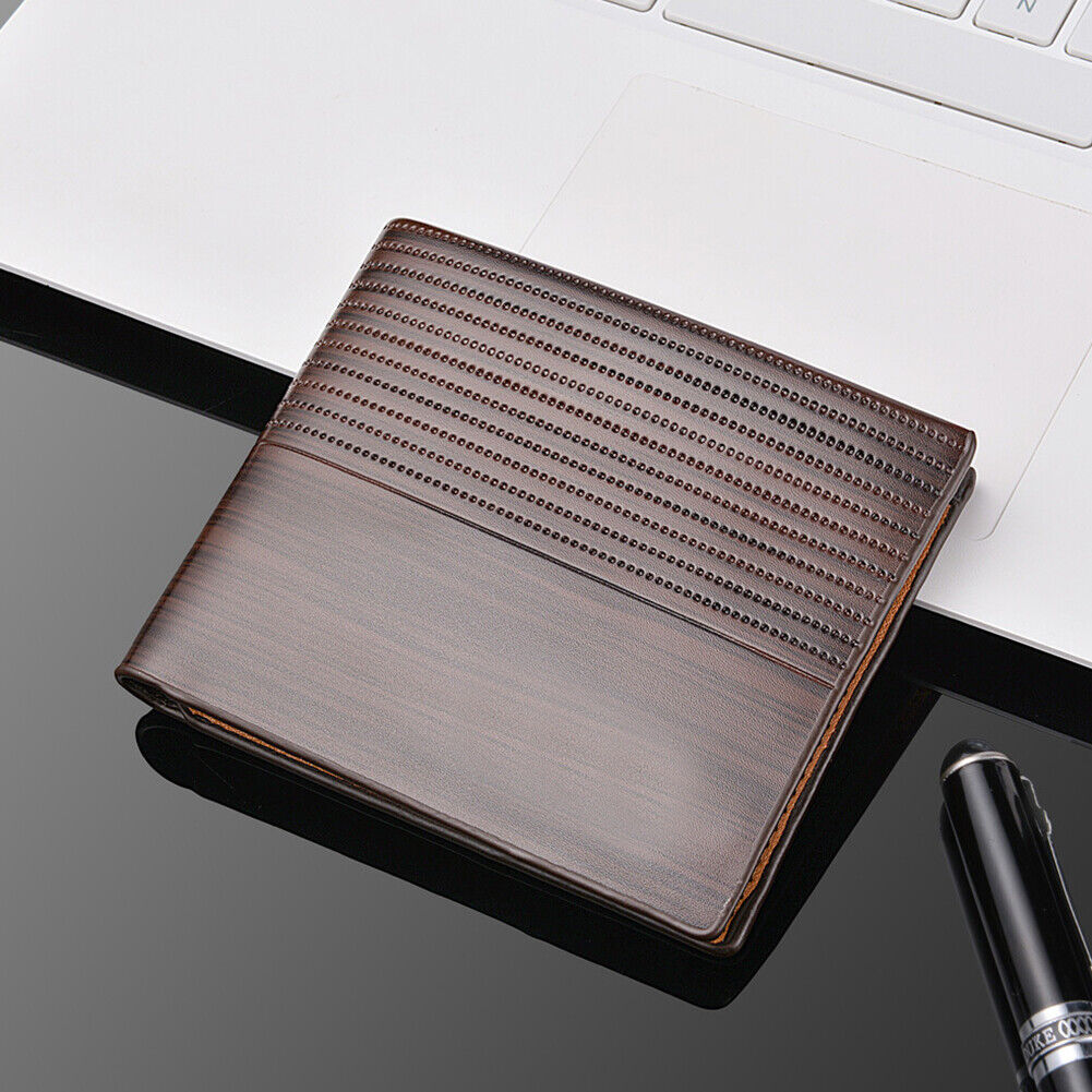 US 1-2 Pcs Men Bifold Leather Credit ID Card Holder Wallet Billfold Purse Clutch