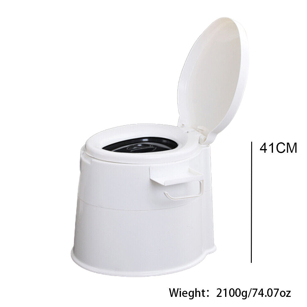 US 5L Portable Outdoor Indoor Travel Camping Bucket Toilet Vehicle Potty Commode