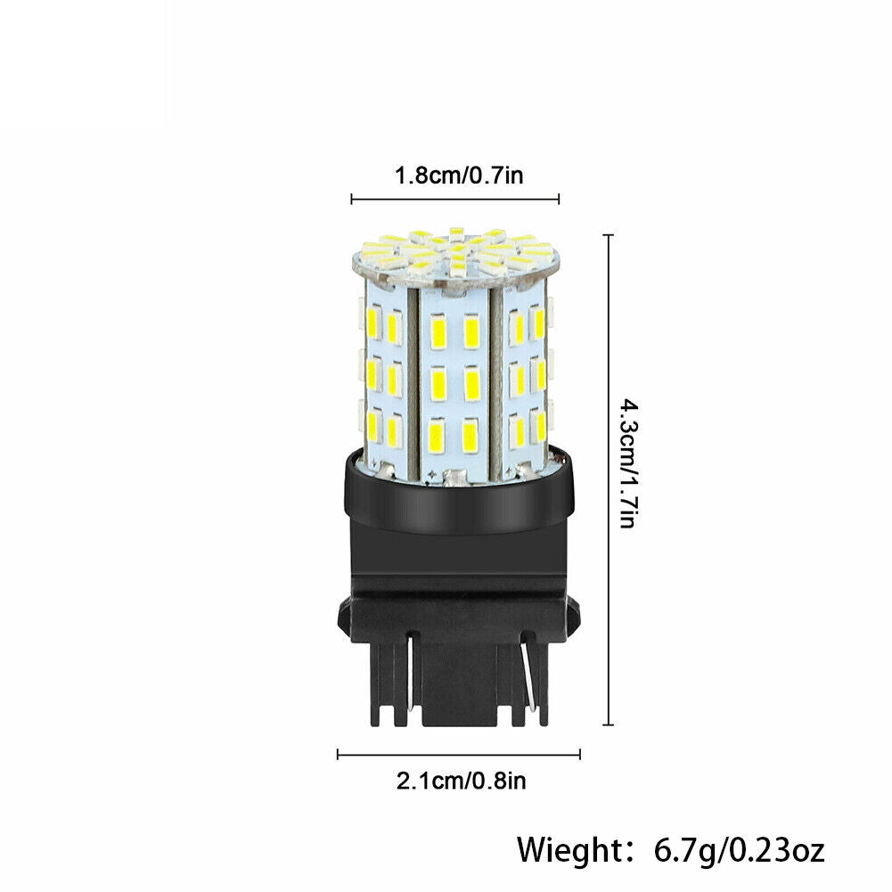 US 8-16 Pcs 3157 3156 64SMD LED Reverse Brake Turn Signal Light Bulb 6000K White