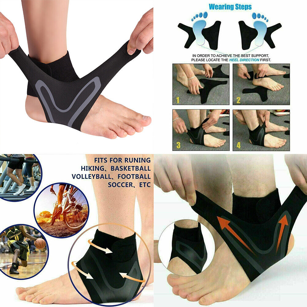 US 2-4 Pairs Ankle Brace Plantar Wrap Support Compression Strap Foot Tendon