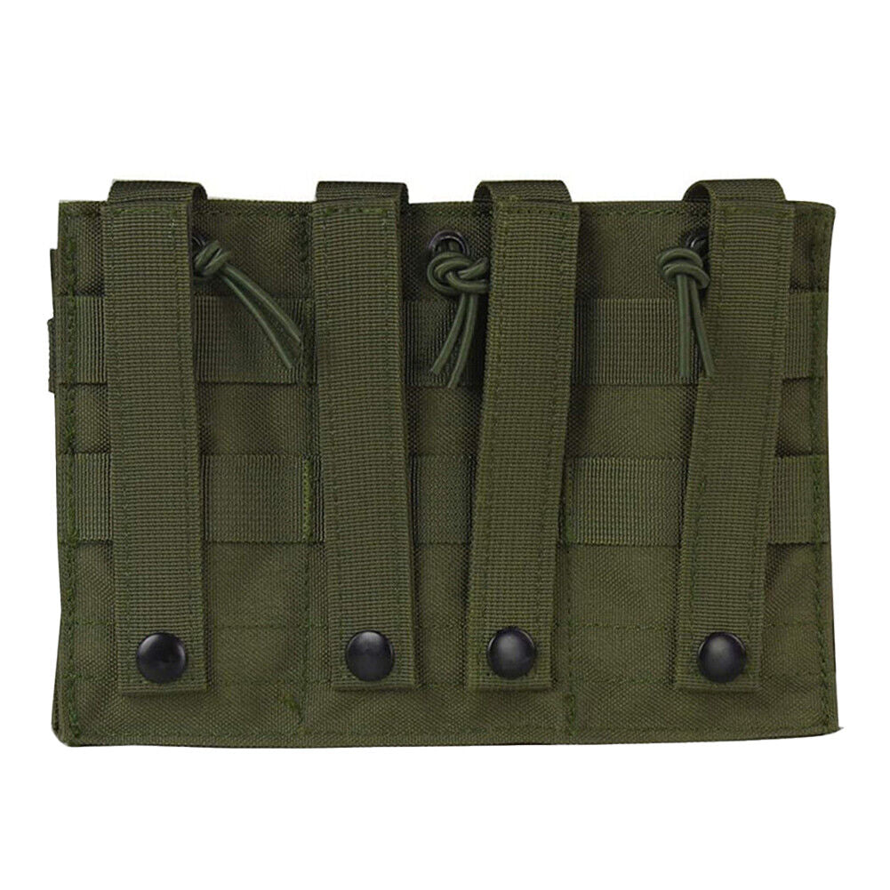 US Tactical Molle Triple Magazine Pouch Nylon Open 5.56 .223 Rifle Mag Holder