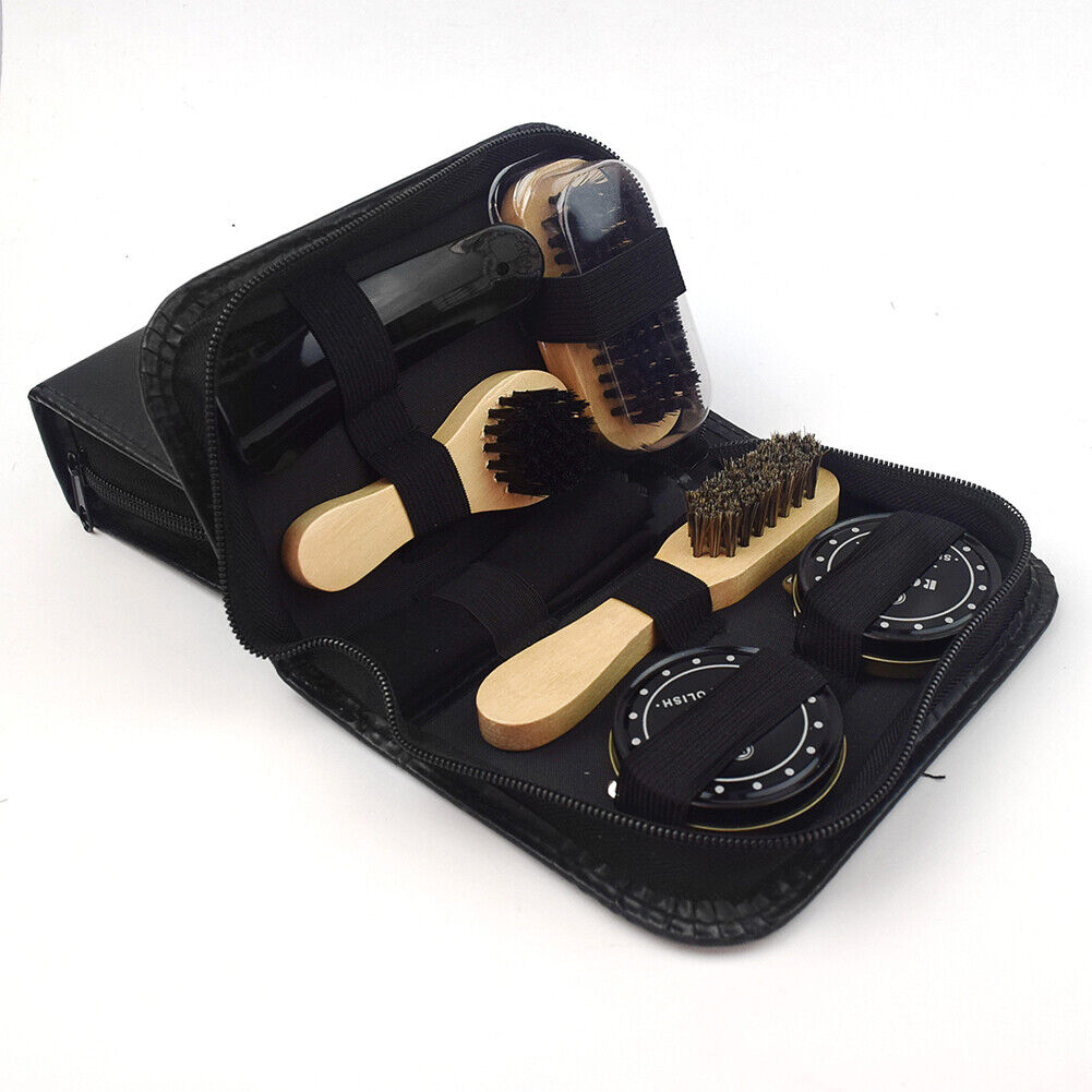 US Shoe Cleaning Polish Shine Care Kits Set For Leather Boots Shoes Sneakers