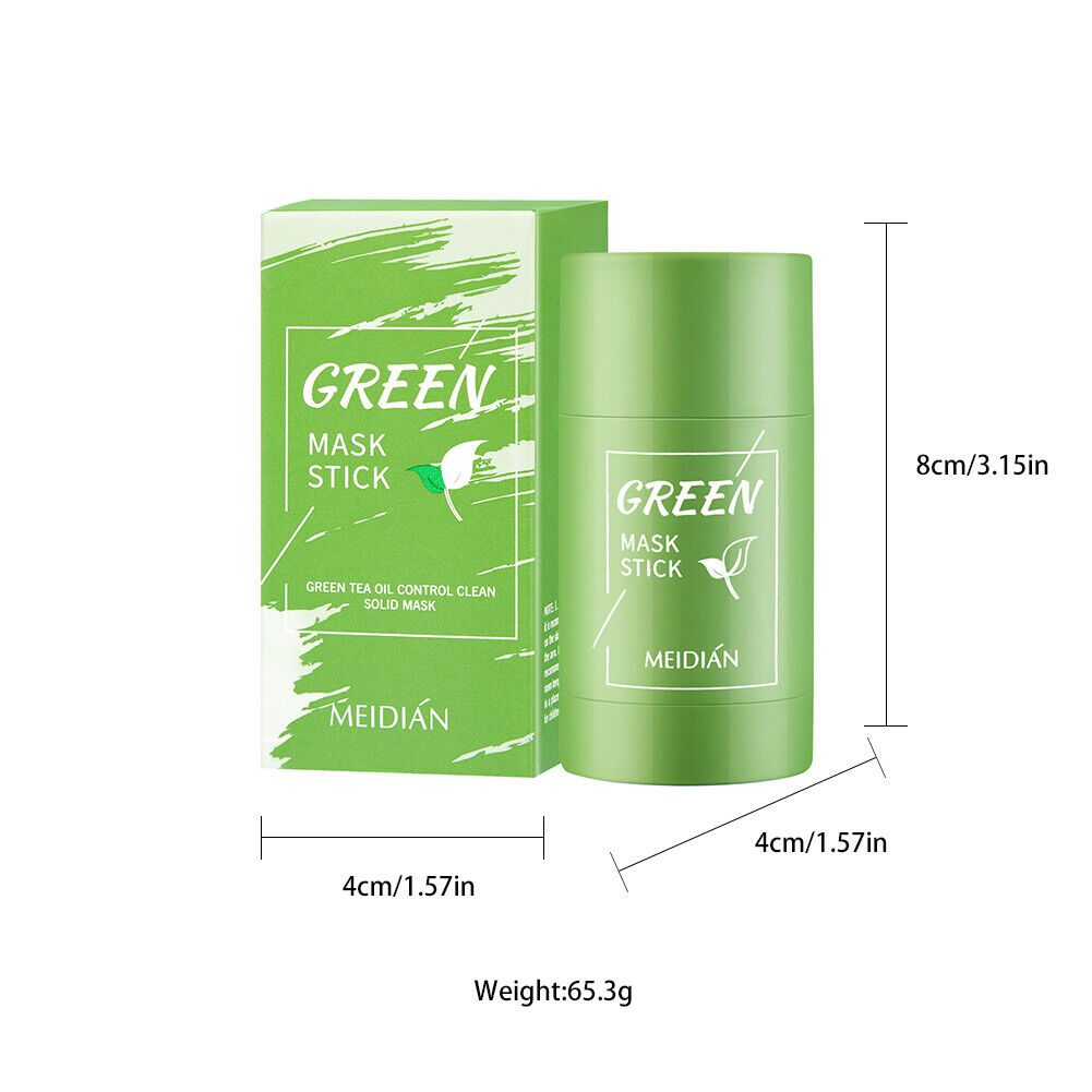 US 1-2Pack Green Tea/Eggplant Stick Mask Blackhead Remover Oil Control Cleansing