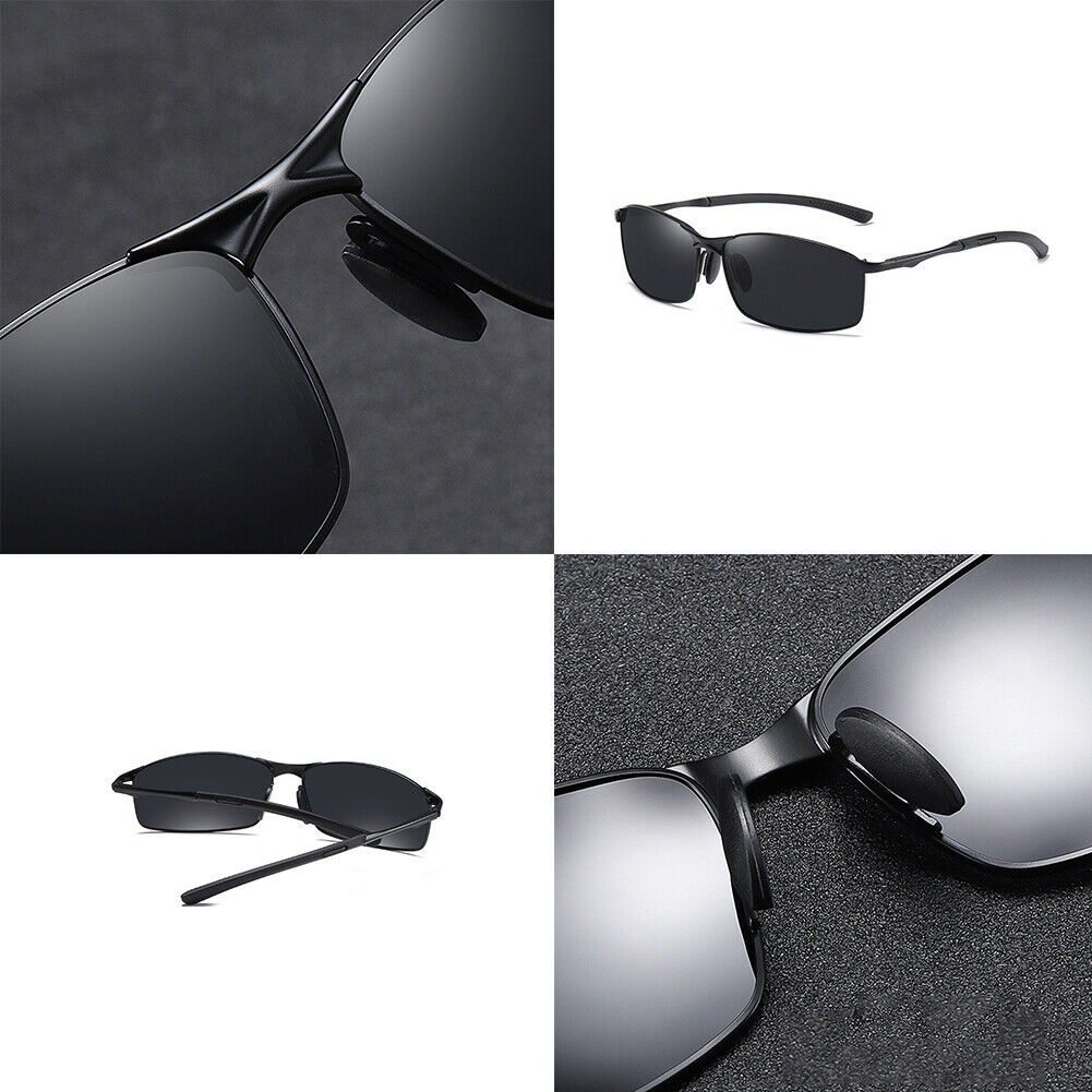 US 2-4 Pcs Aluminium HD Polarized Photochromic Driving Sunglasses Safety Glasses