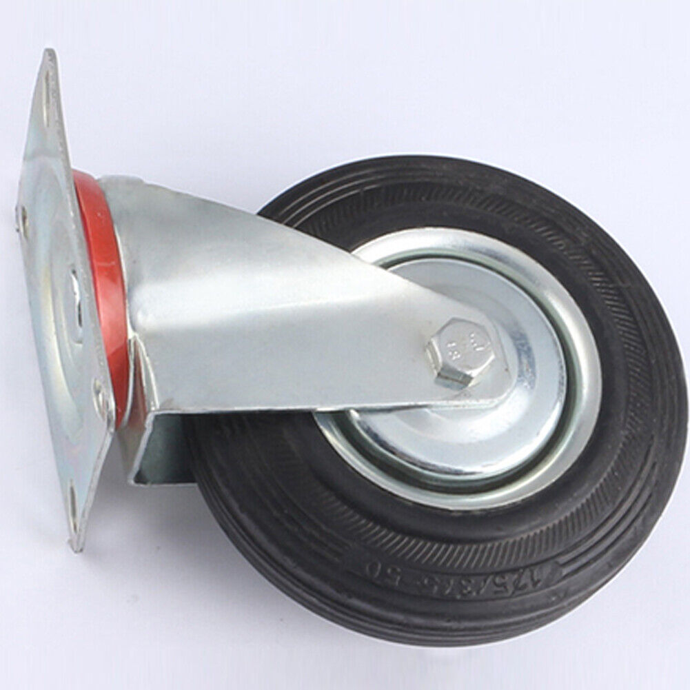 US 8 Pack 3" Swivel Caster Wheels Rubber Base Top Plate & Bearing Heavy Duty