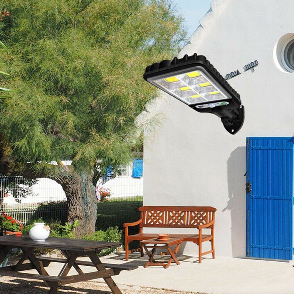 US 1-2 Pc 600W LED Solar Wall Light Motion Sensor Outdoor Security Street Lamp